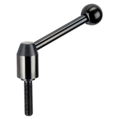 Verstellbare Spannhebel/mit Schraube | d1=24 mm / d2=M10 / l1=40 mm / Stahl | 24440.0228 von Halder