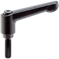 Halder - Verstellbarer Klemmhebel d1=13mm d2=M4 l1=20mm schwarz von Halder