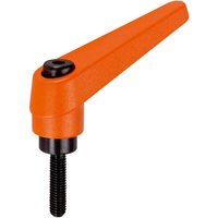 Halder - Verstellbarer Klemmhebel d1=18mm d2=M8 l1=63mm orange von Halder