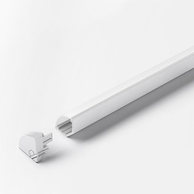 Möbelecken-Einbauprofil,L 3000mm, ChannelLine H, silberfarbig, Abd. opal, VE10 von Halemeier