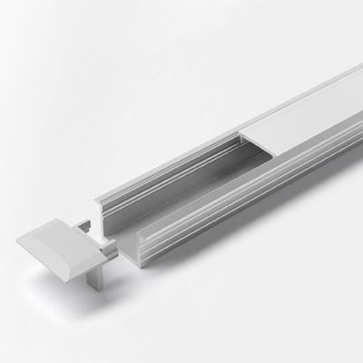 Möbelkanten-Einbauprofil,L 2000mm, ChannelLine B, silberfarbig, Abd. opal von Halemeier