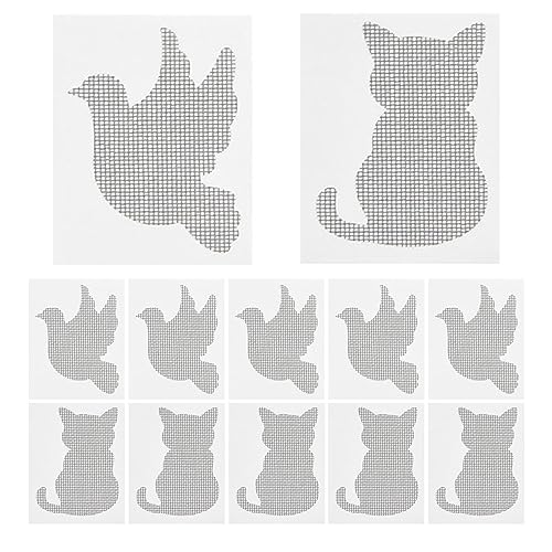 20 Stück Fliegengitter Reparatur Set Selbstklebend, Transparent, Zwei Formen (Katze, Taube) Zur Reparatur Von Fliegengittern Und Moskitonetzen von Half Forest