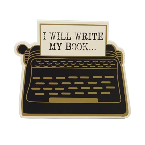 Half Moon Bay Pulteney Press I Will Write My Book 5 x 4 Inch Black and Gold FSC Paper Composition Pocket Notebook von Half Moon Bay