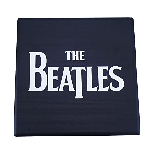 Half Moon Bay The Beatles Untersetzer | Keramikuntersetzer & Bierdeckel | Schwarze Untersetzer für Männerhöhle | The Beatles Geschenke & Musikgeschenke | Rockmusik Papa Geschenke | Beatles von Half Moon Bay