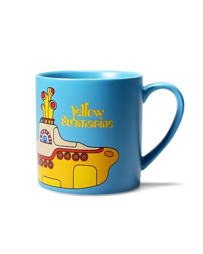 Half Moon Bay Kaffeetasse mit gelbem U-Boot-Motiv The Beatles, Teetasse und Papa-Tasse, Beatles-Geschenke für Männer, Beatles-Teetassen, originelle Tasse, Vater- und Vatergeburtstagsgeschenke, von Half Moon Bay