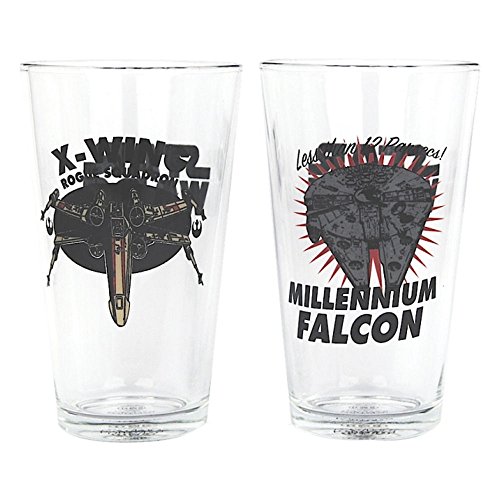 Star Wars - Millennium Falcon And X-Wing Glass Tumbler Set von Half Moon Bay