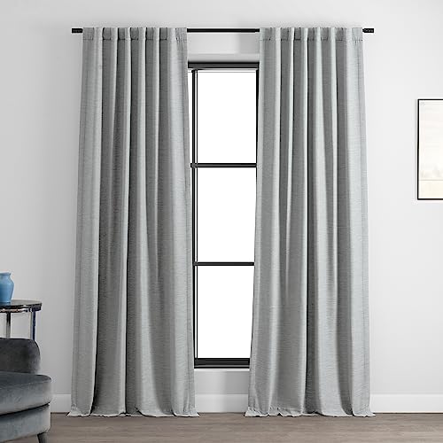 HPD Half Price Drapes BOCH-PL1701-108 Bellino Raumverdunklungsvorhang, Polyester-Mischung, Vista Grau, 50W x 108L von HPD Half Price Drapes