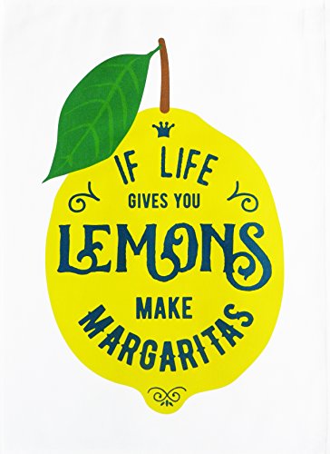 Half a Donkey Großes Geschirrtuch aus Baumwolle mit Aufschrift If Life Gives You Lemons, Make Margarita s von Half a Donkey