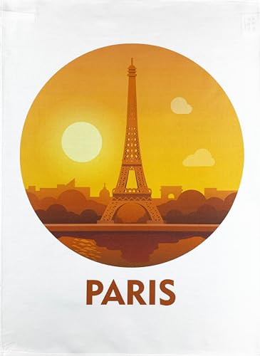 Half a Donkey Großes Geschirrtuch aus Baumwolle mit Motiv Paris und der Effiel Tower Half a Donkey Großes Geschirrtuch aus Baumwolle mit Motiv Paris und der Effiel Tower von Half a Donkey