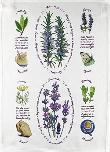 Half a Donkey The Usefulness of Herbs Großes Geschirrtuch aus Baumwolle von Half a Donkey