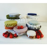 Leinengeschirrabdeckung, Wiederverwendbare Schüsselabdeckung, Stoffabdeckung Für Lebensmittel, Leinenschüsselverschluss, Zero Waste-Abdeckung von HalfmoonLinen