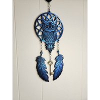 Eulen Traumfänger, Traumfänger Aus Holz, Wanddekor, Eule Geschenke von HalfmoonNestWorks