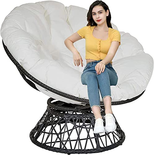 Hallelujah Papasan-Sessel aus Rattan, Wasserdichtes Papasan Stuhlkissen, Papasan Pad,Sitzkissen & Rückenkissen Outdoor Polsterauflage - Wasserdichtes HäNgekorb-Schaukelkissen FüR Den AußEnbereich von Hallelujah