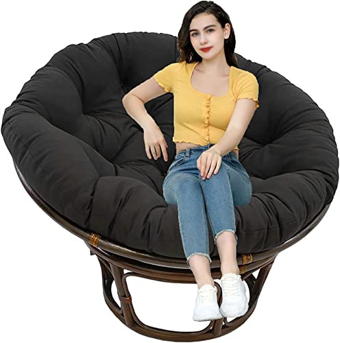 Hallelujah Papasan-Sessel aus Rattan, Wasserdichtes Papasan Stuhlkissen, überfülltes rundes Kissen Dickes bequemes Papasan Pad, Wasserdichtes HäNgekorb-Schaukelkissen FüR Den AußEnbereich von Hallelujah