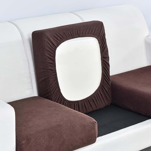 Hallelujah Sofabezug L Form,Sofa Überzug 1 2 3 4 Sitzer,Stretch Sitzkissenbezug,Wohnzimmer Sofa Sitzbezug Möbelbezug rutschfest und weich, mit elastischem Boden von Hallelujah