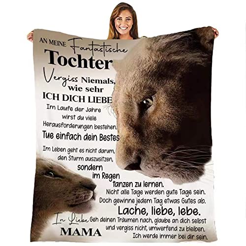 Kuscheldecke Flauschige Personalisierte Decke Geschenke An Meine Tochter, Super Weiche Decke Flanell,Mutter für Tochter Positive Ermutigung und Liebe Sohn Flanelldecke Geburtstag, Weihnachten von Hallelujah