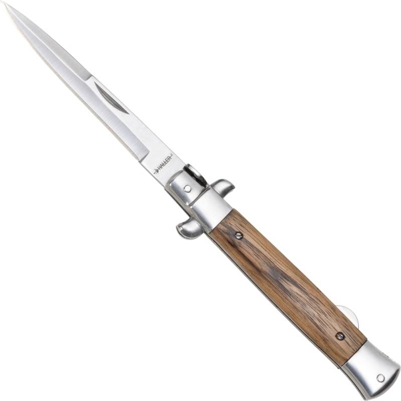 Taschenmesser Stiletto Zweihand Zebraholz §42a konform legal führen von Haller