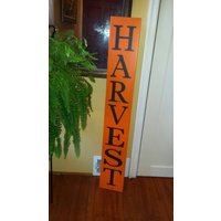Ernte-Veranda-Schild Herbst Thanksgiving-Dekoration Vertikales Eingangsschild Beunruhigtes Holz Rustikale Primitiv Haustür Extra Großes Herbstschild von HalliesCollectibles