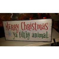 Frohe Weihnachten Ya Filthy Tier Holz Schild Distressed Rustikales Bauernhaus Dekor Primitive Wandbehang Urlaub Home Alone Humor Frohe Weihnachten Ya Filthy Tier Holz Schild Distressed Rustikales Bauernhaus Dekor Primitive Wandbehang Urlaub Home Alone Humor von HalliesCollectibles