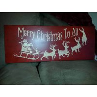 Frohe Weihnachten Zu Allen Beunruhigt Holz Zeichen Rustikale Primitive Santa Schlitten Reindeer Urlaub Dekor Weihnachtsdekoration Land Folkart Frohe Weihnachten Zu Allen Beunruhigt Holz Zeichen Rustikale Primitive Santa Schlitten Reindeer Urlaub Dekor Weihnachtsdekoration Land Folkart von HalliesCollectibles
