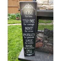 Gartenholz Schild Rose Thyme Mint Parsley Sage Basil Dill Distressed Wall Hanging Primitive Farmhouse Decor Herb Garb Gardener Geschenk Gartenholz Schild Rose Thyme Mint Parsley Sage Basil Dill Distressed Wall Hanging Primitive Farmhouse Decor Herb Garb Gardener Geschenk von HalliesCollectibles
