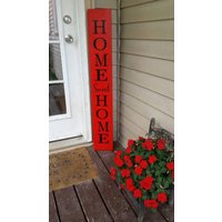 Home Sweet Extra Großes Vorratsschild Vertikales Holzschild Eingangsschild Distressed Holz Rustikal Primitive Dekor Haustür Einzugsschild Geschenk von HalliesCollectibles