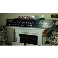 Personalisiertes Familienname Zeichen Extra Großes Horizontales Wandbehang Beunruhigtes Holzschild Rustikales Primitiv Dekor Jahrestag von HalliesCollectibles