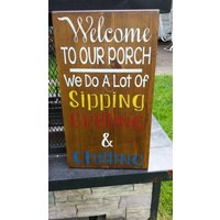 Willkommen in Unserer Veranda Wir Tun Alot Von Sipping Grillen & Chillen Holz Schild Patio Deck Dekor Rustikale Primitive Gebeizt Väter Geschenk Willkommen in Unserer Veranda Wir Tun Alot Von Sipping Grillen & Chillen Holz Schild Patio Deck Dekor Rustikale Primitive Gebeizt Väter Geschenk von HalliesCollectibles