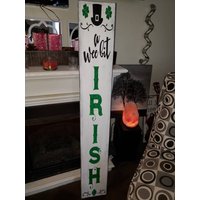 st. Patrick Es Day Veranda Schild A Wee Bit Irish Wendeschild Rustikal Distressed Holz Großes Primitive Bauernhaus Dekor Kleeblatt Dekoration von HalliesCollectibles