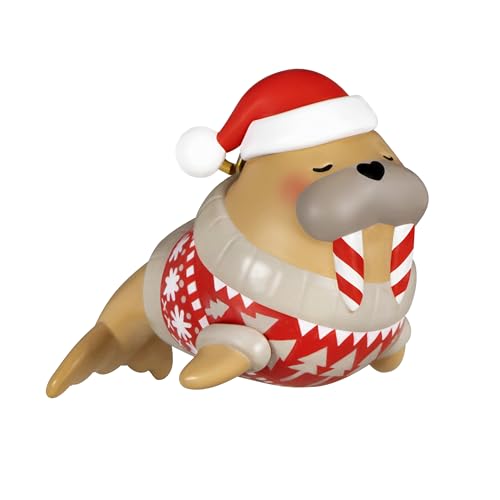 Hallmark Keepsake 2,2 cm Mini-Weihnachtsdekoration 2024, festlicher Flippered Freund, Geschenke für Tierliebhaber von Hallmark Keepsake