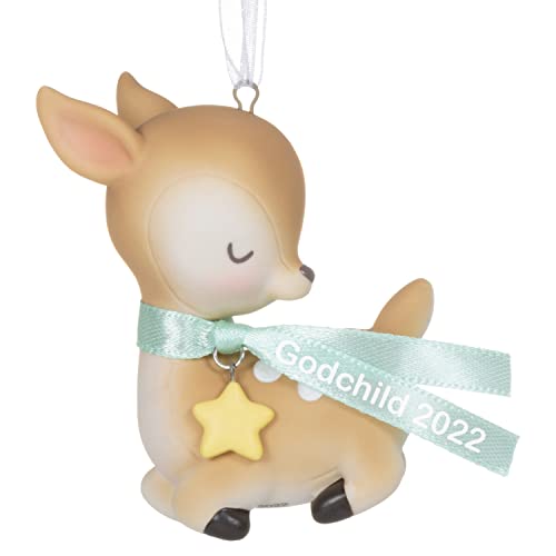 Hallmark Keepsake Christmas Ornament 2022 Year-Dated, Godchild Deer, Porcelain von Hallmark Keepsake