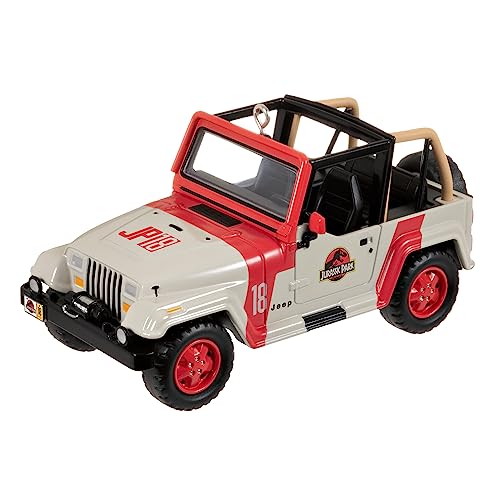 Hallmark Keepsake Weihnachtsdekoration 2023, The Car's The Star Jurassic Park 1992 Jeep Wrangler, Metallornament, Filmgeschenke von Hallmark Keepsake