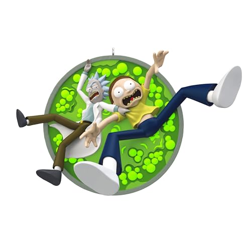 Hallmark Keepsake Weihnachtsdekoration 2024, Rick and Morty The Vat of Acid, Cartoon-Geschenk, Kunststoff-Weihnachtsschmuck von Hallmark Keepsake