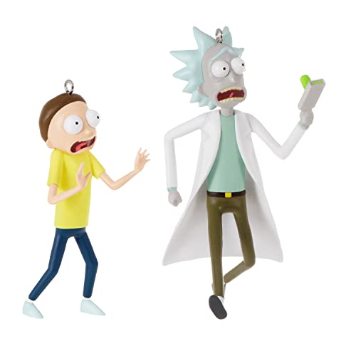 Hallmark Keepsake Weihnachtsschmuck 2022, Rick and Morty Just Don't Think About It, Morty! 2er-Set von Hallmark Keepsake