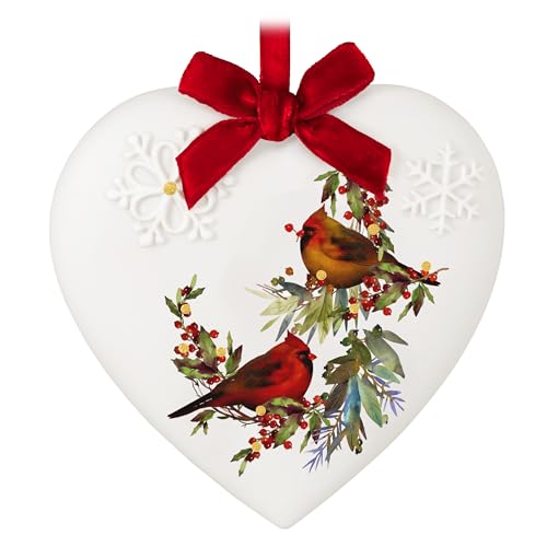 Hallmark Keepsake Weihnachtsschmuck 2024, Weihnachtskardinäle, Porzellan, Geschenke für Naturliebhaber von Hallmark Keepsake
