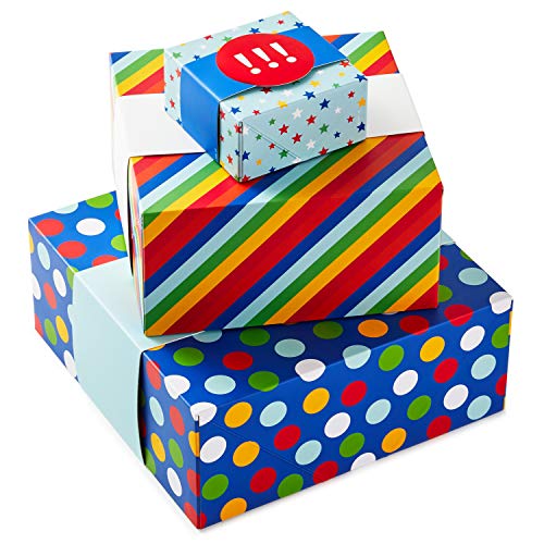 Hallmark 0005EBC1229 Small, Medium, Large Gift Box Set Verschiedene Geschenkboxen mit Wickelbändern, Papier, Generation Geburtstag Hallmark 0005EBC1229 Small, Medium, Large Gift Box Set Verschiedene Geschenkboxen mit Wickelbändern, Papier, Generation Geburtstag von Hallmark