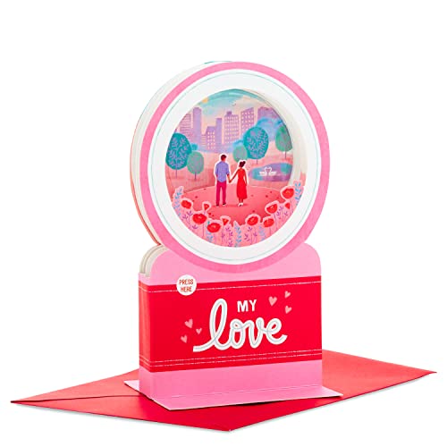 Hallmark 3D Pop-Up Valentinstagskarte – My Love Schneekugel Musik-Design von Hallmark