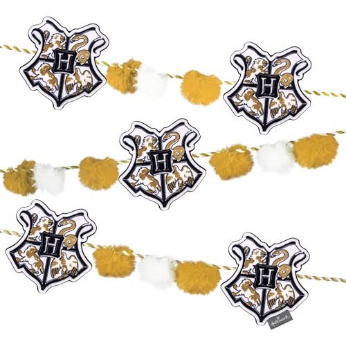 Hallmark Harry Potter Hogwarts Wappen 182,9 cm Weihnachtsgirlande, Stoff, Geschenke für Harry Potter Fans von Hallmark