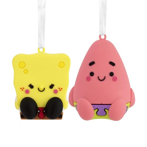 Hallmark Nickelodeon Spongebob Schwammkopf und Patrick Better Together Magnetische Weihnachtsschmuck, 2er Set, bruchsicher von Hallmark