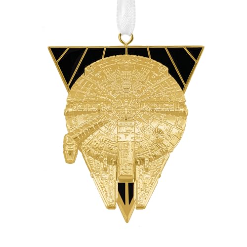 Hallmark Premium Star Wars Weihnachtsschmuck zum Sammeln – Golden Millennium Falcon Design von Hallmark