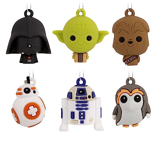 Hallmark Star Wars Figuren Miniatur-Weihnachtsschmuck, 6 Stück, Mai der 4 von Hallmark