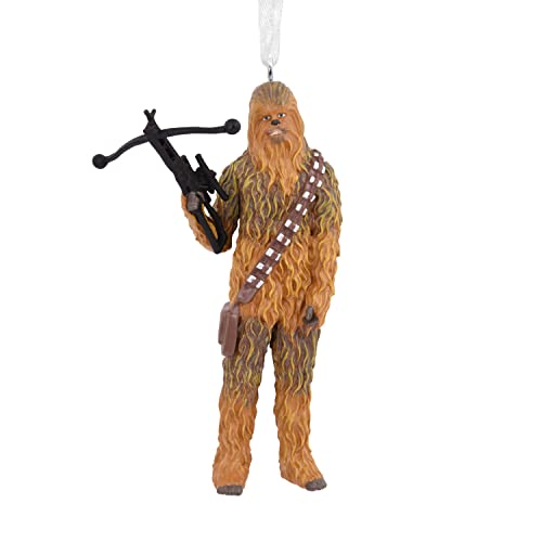 Hallmark Star Wars Chewbacca mit Schleife, Weihnachtsdekoration, Braun, H 9,4 cm x B 5,1 cm x L 3,5 cm, 25574832 von Hallmark