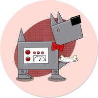 Roboter Scottish Terrier Butler Scottie Hund Magnet Taschenspiegel Sticker Button Flaschenöffner von HalloMolly