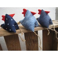 Drei Wilde Hühner in Blau Drei Wilde Hühner in Blau von HalloRia