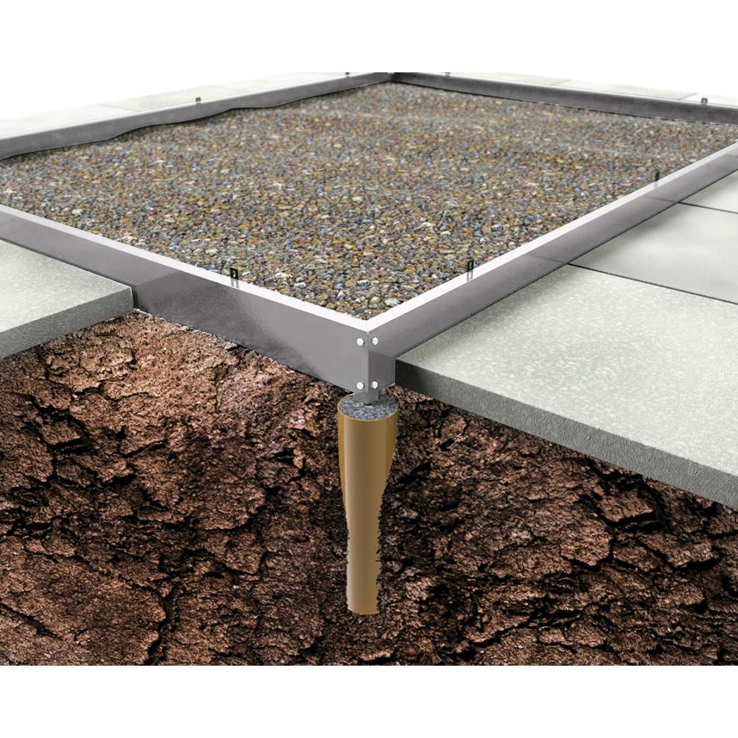 Fundament für Halls Gewächshaus Magnum 148 Alu von Halls