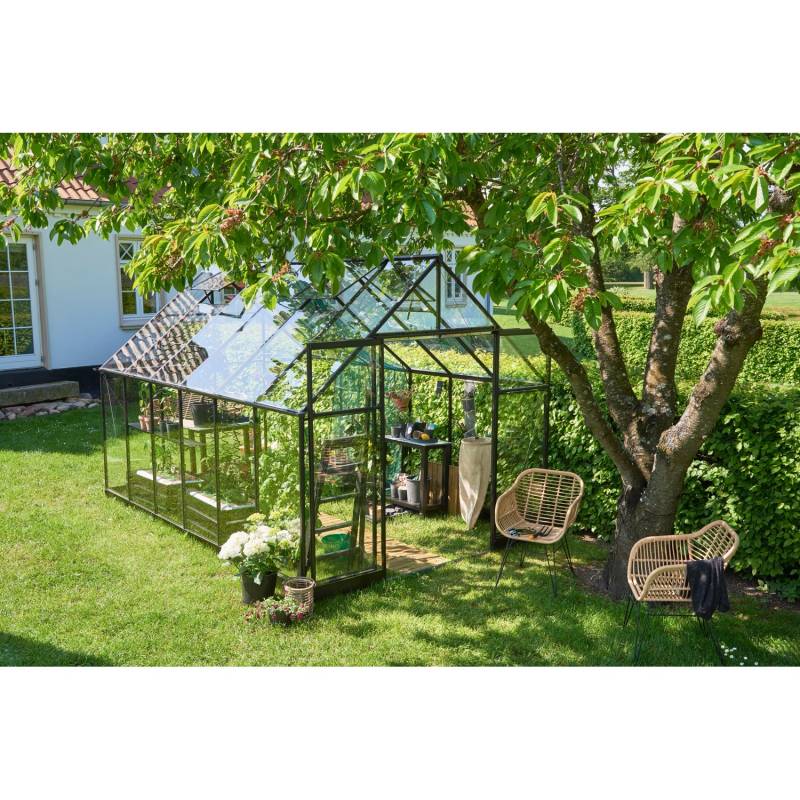 Halls Gewächshaus Qube+ 812 Schwarz 9,9 m² von Halls