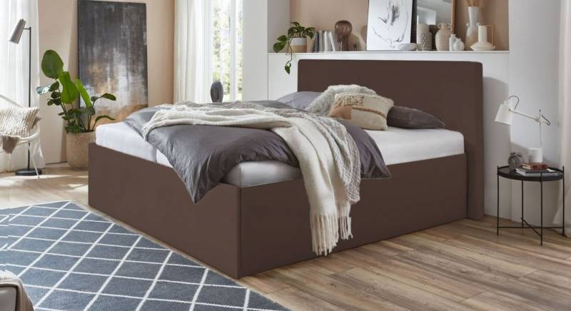 Halmon Schlafkomfort Betten Kunstlederbett Torino (erhältlich In 6 Größen und 7 attraktiven Farben), Kunstleder, inkl. Lattenrost bei Ausführung mit Matratze von Halmon Schlafkomfort Betten