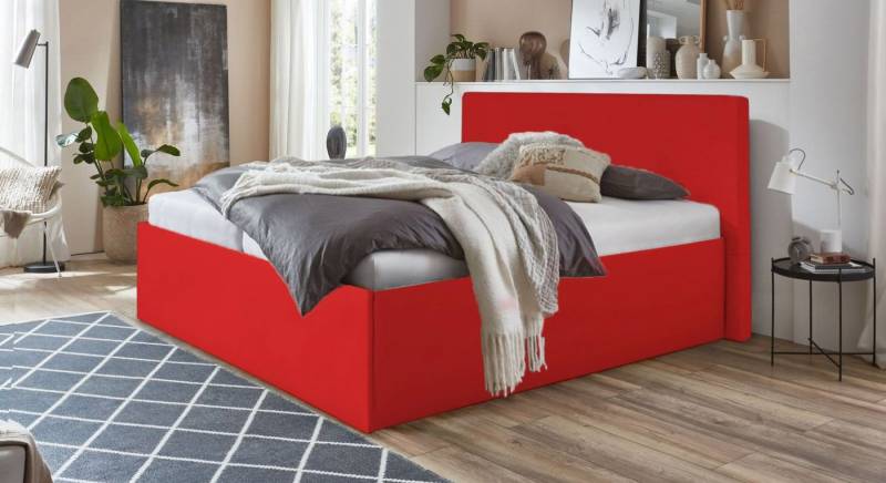 Halmon Schlafkomfort Betten Kunstlederbett Torino (erhältlich In 6 Größen und 7 attraktiven Farben), Kunstleder, inkl. Lattenrost bei Ausführung mit Matratze von Halmon Schlafkomfort Betten