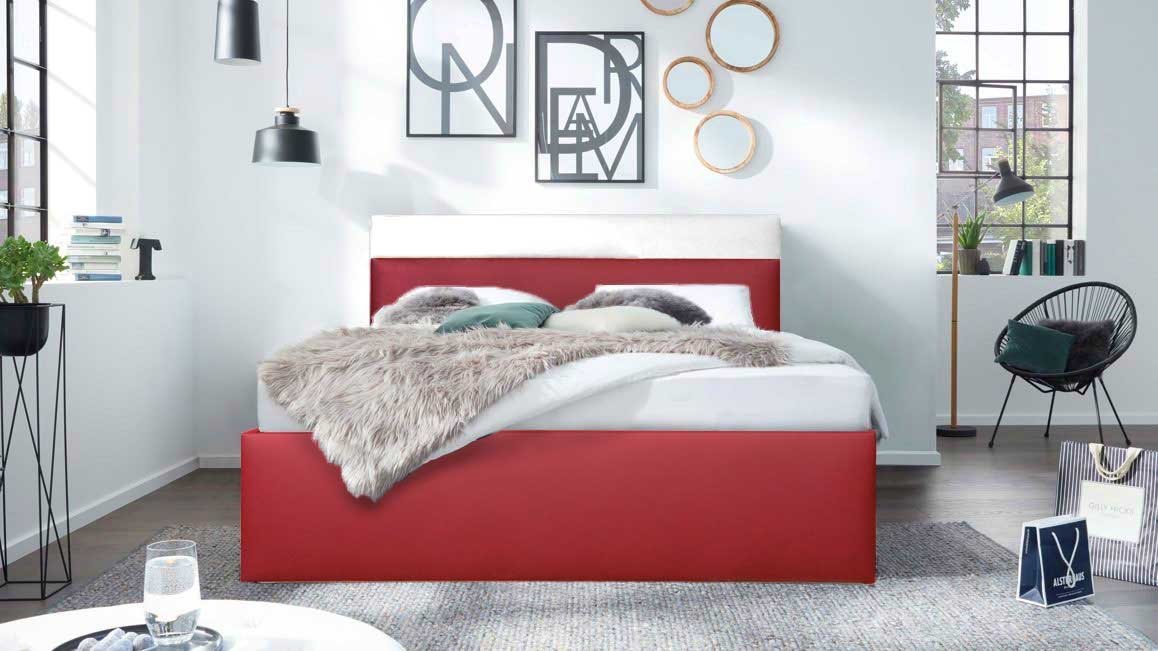 Halmon Schlafkomfort Betten Kunstlederbett Elsa (erhältlich In 6 Größen und 6 attraktiven Farbkombinationen), inkl. Lattenrost bei Ausführung mit Matratze, Seitenhöhe 40 cm Halmon Schlafkomfort Betten Kunstlederbett Elsa (erhältlich In 6 Größen und 6 attraktiven Farbkombinationen), inkl. Lattenrost bei Ausführung mit Matratze, Seitenhöhe 40 cm von Halmon Schlafkomfort Betten