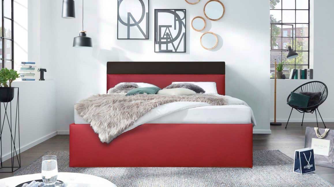 Halmon Schlafkomfort Betten Kunstlederbett Elsa (erhältlich In 6 Größen und 6 attraktiven Farbkombinationen), inkl. Lattenrost bei Ausführung mit Matratze, Seitenhöhe 40 cm Halmon Schlafkomfort Betten Kunstlederbett Elsa (erhältlich In 6 Größen und 6 attraktiven Farbkombinationen), inkl. Lattenrost bei Ausführung mit Matratze, Seitenhöhe 40 cm von Halmon Schlafkomfort Betten